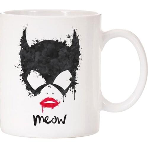 Cat Woman Inspired"Meow" 11oz Ceramic Coffee Mug