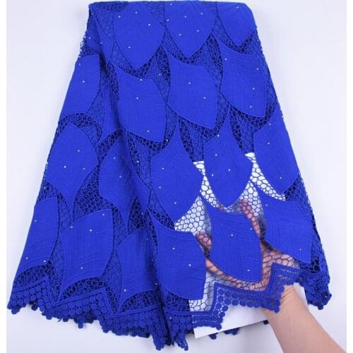 Royal Blue Water Soluble Lace African Cord Lace Fabric Milk Silk Guipure Lace Fabric Superb Nigerian Cord Lace Bridal Sew 1725