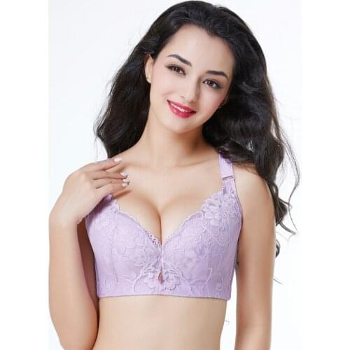 Lace Bra Deep V Sexy Underwear Comfort Plus Size Bras For Women Fashion Female Bralette Big Size Lingerie Brassiere