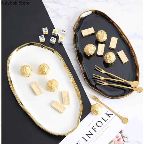 Irregular Storage Tray Simple Nordic Snacks Sugar Dried Fruit Tray Living Room Home Decoration Creative Coffee Table Tray