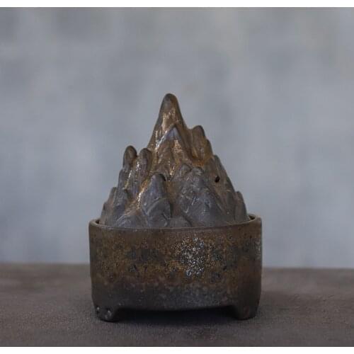 LUWU ceramic incense burners mountain shape ceramic incense holders accessories