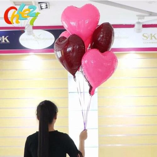 New arrival 18inch Heart star Crystal bright Light membrane balloon Wedding scene decoration Birthday party Decor baby shower