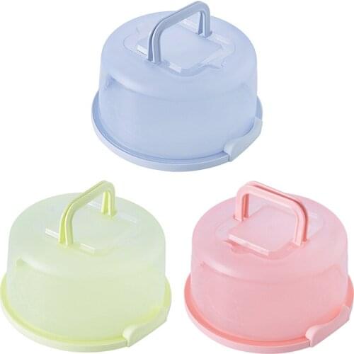 Plastic Cake Carrier Holder Round Container with Handle Suitable for 8 inch Diameter Small Cake