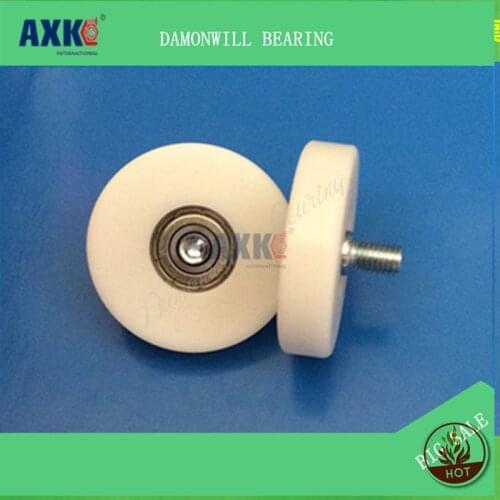 Rubberized bearing with screw 8*50*12PUPOMM68 polyurethane wheel pulley 608 roller plastic nylon wheel