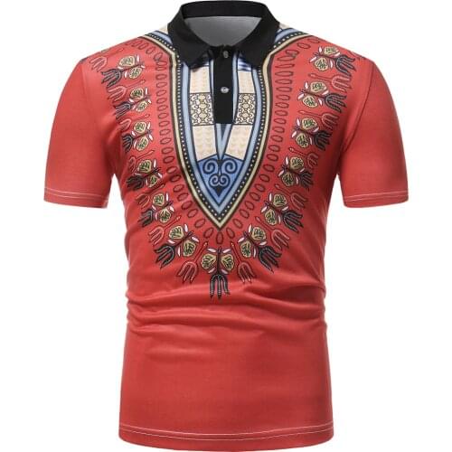 Mens Short Sleeve African Dashiki Polo Shirt 2020 Fashion Slim Fit Hip Hop Men African Clothes Summer Casual Camisas Hombre xxl