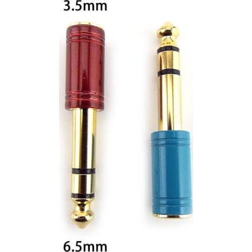 6.35mm Male To 3.5mm Female Stereo Jack Plug Audio Connector Headphone Amplifier Adapter Microphone AUX 6.35 3.5mm