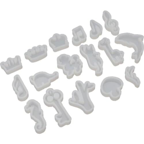 Silicone Resin Mold Jewelry Tools Cat Rabbit Deer Dolphin DIY Epoxy Resin Molds Dried Flower Resin Decorative DIY Hand Crafts