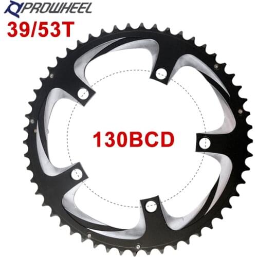 Prowheel Folding Bike Chainring 130bcd Road Bike Chainring 53/39T Ultralight Aluminum Alloy Bicycle Chainwheel 10/11S Crankset