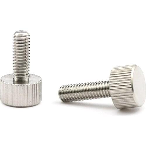 M5 M6 Knurled Thumb Screw Hand Tighten Computer Screws - 303 Stainless Steel