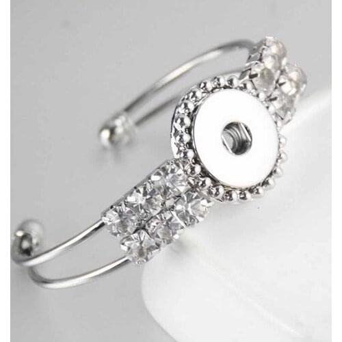 Vintage 112 Gold Crystal Bracelet For Women Charm Jewelry 18mm Metal Ginger Snap Button Bracelet Bangle One Direction