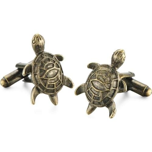 DY new high quality fashion men French shirt Cufflinks Small animal brass turtle classic style design interesting Cufflinks