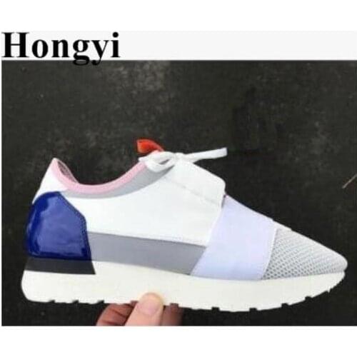 Autumn Winter New women casual shoes platform lace up mesh sneakers Ladies tide catwalk Street style Trainers chaussure femme