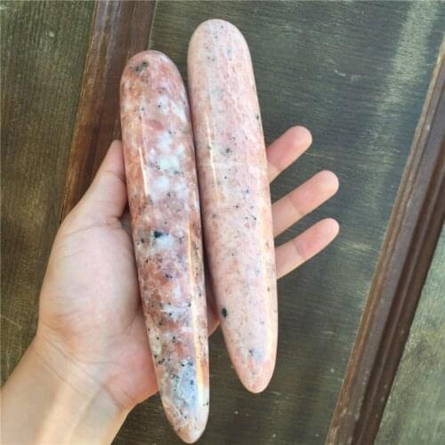 1pcs high quality large size 100% natural sun stone wand handmade carved healing crystals gemstone yoni wand as gift for women