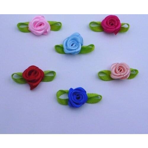 10pcs High Quality Patches Leaf Rose Patch Flower Applique Trim Sewing Fabric Dress Doll Accessories Stickers parches ropa P25