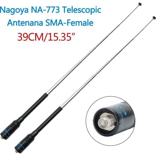 2pcs NAGOYA NA-773 144/430MHz Dual Band Handheld Telescopic Antenna For BaoFeng UV-5R UV-82 BF-888S UV-S9Plus Walkie Talkie