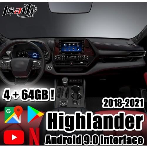4GB Lsailt Android 9.0 Multimedia Interface for RAV-4 2018-21 CarPlay Box with Youtube , Netflix , Waze Prius, Highlander