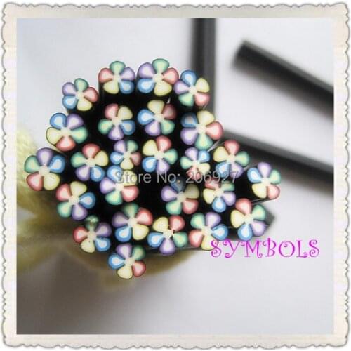 5pcs C-11 5mm Cute Flower Cane Fancy Nail Art Polymer Clay Cane Nail Art Decoration