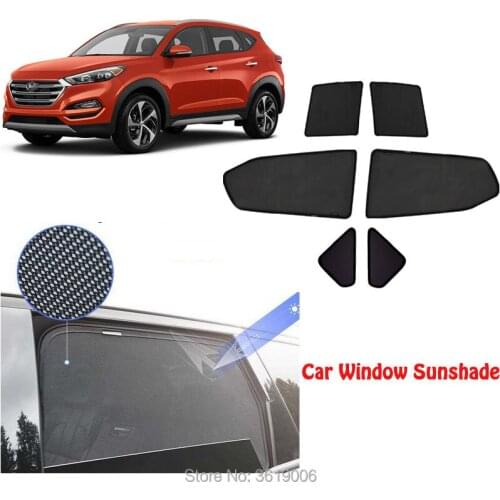 6pcs High-end custom For Hyundai IX35 2010-2015 card type magnetic car curtain sun shade car window shade car styling