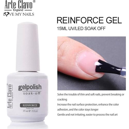 Arte Clavo 15ml UV Base Coat Gel Enhancer Varnish Nail Gel Polish Soak off Matte Top Coat Glossy No Wipe Top Coat Reinforce Gel