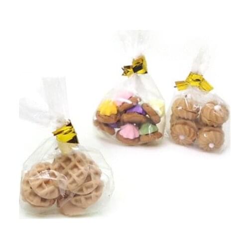 C5AA 1 Set 1/12 Dollhouse Miniature Accessories Mini Dessert Cookies Biscuits Simulation Food Model For Doll House Decoration