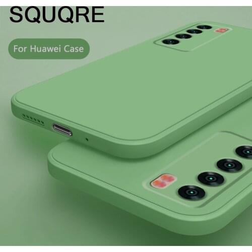 Phone Case for Huawei P30 P20 P40 Pro Case Liquid Silicone Cover for Huawei Mate 30 20 Pro Nova 7 Pro 7 SE Cases shockproof Ring