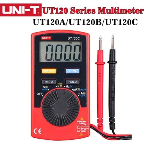 UNI-T UT120A/UT120B/UT120C Pocket Size Digital Multimeter AC / DC Current Test Function REL Relative Measurement