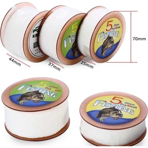 Fishing PVA Mesh Water Soluble Eco-friendly Net Refill Stocking 25mm/37mm/44mm Trap Bait Bag Protect Fish Net Accessory Tools