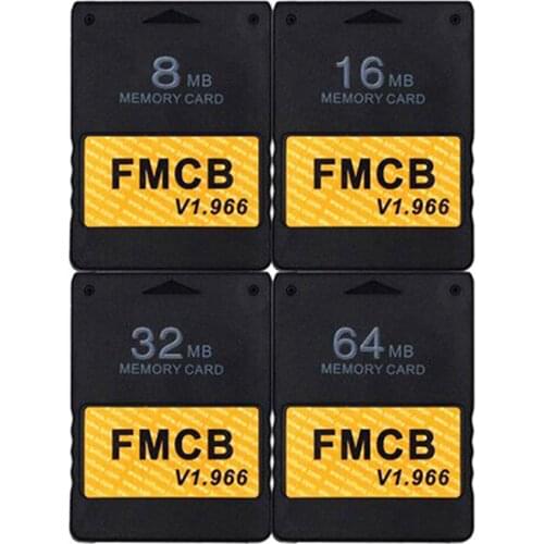 Free McBoot v1.966 8MB/16MB/32MB/64MB Memory Card for PS2 Console FMCB version 1.966 FMCB Extended Card Game Saver