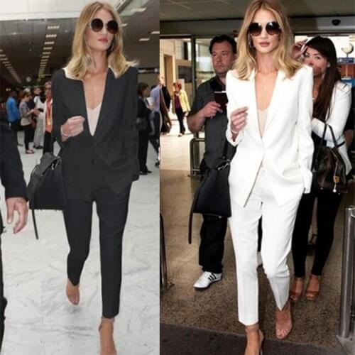 Spring and summer new thin section white small suit nine pants suit Europe and the United States fashion leisure suit female