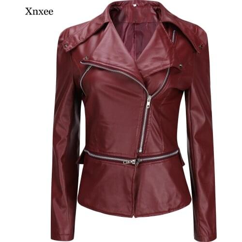 2020 Autumn New Short Faux Soft Leather Jacket Women Fashion Zipper Motorcycle PU Black Leather Jacket Ladies Basic Street Coat