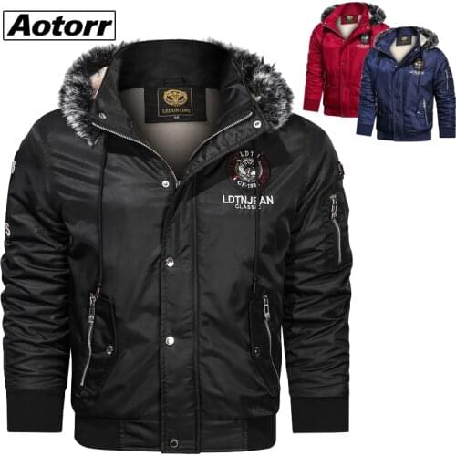 Winter Parka Men Windbreak Velvet Linner Thick Warm Male Fashion Fur Hooded Coats Windproof Jacket Outwear Quality Plus Size 4XL