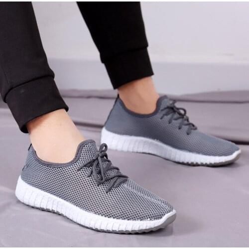 2019 New Non-Leather Casual Shoes Lightweight Breathable Sneakers Shoes Mesh Strap Sports Fashion Tenis Masculino Adulto A10-21