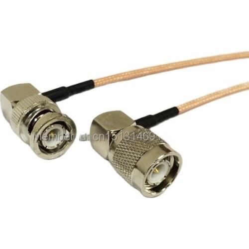 New TNC Male Plug Right Angle Switch BNC Male Right Angle jumper cable RG316 Wholesale Fast Ship 15CM 6" Adapter