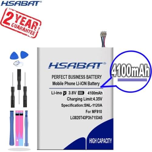New Arrival [ HSABAT ] 4100mAh Li3820T43P3h715345 Battery for ZTE Grand S Flex / MF910 MF910S MF910L MF920 MF920S MF920W