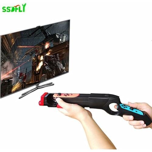 Switch shooting game gunner puts buttstock, Joycon handle game accessories, switch game gun increases body feel