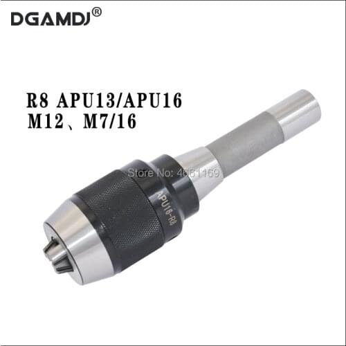 R8 APU13 APU16 self-tightening drill chuck thread M12, M7/16