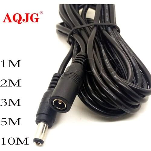 1pcs 10m 1m 2m 3m 5m 5.5 x 2.1mm DC Power connector Jack Adapter Female TO Male extension cable Plug 5.5*2.1mm For CCTV Monitor