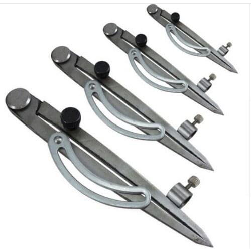125-300mmWing Divider Steel Pencil Marking Compasses-Circle Maker Adjustable Scriber Craftsman Architec Carpenter Distance Gauge