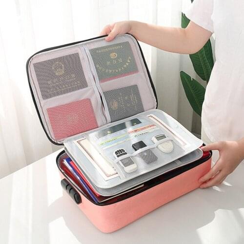 2/3 Layers Document Ticket Storage Bag Waterproof Large Capacity For Home Office Travel Important Documents Bag Drop Shipping