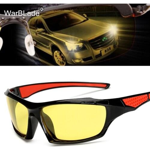 WarBLade Yellow Night Vision Glasses Men Polarized Sun glasses Night Driving Anti-glare Goggles Sunglasses UV400 Eyewear Oculos