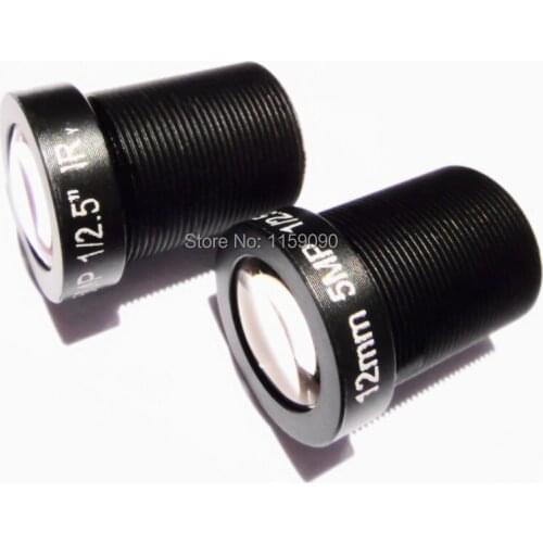 2Pcs 12mm IR Board New 1/2.5" HD 5mp Angle CCTV Lens M12 for Security IP Camera
