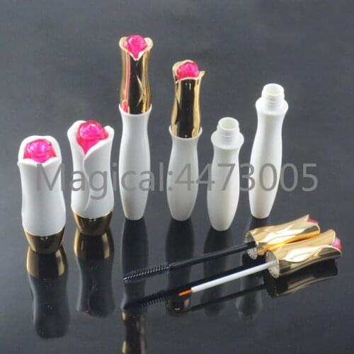 20/50pcs/lot 12.1mm Rose Lipstick Tube Cosmetic 9ml Eyeliner Pen Makeup 12ml Mascara Bottle Beauty Eyelash Refillable Container