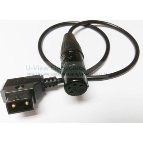 2Pin D-Tap To Din 4Pin XLR For Power Supply Battery Adapter Cable, D-tap DC12V Cable About 50CM/Free DHL Shipping/30PCS