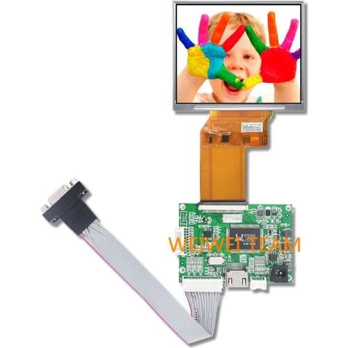 3.5 Inch 640*480 Tft LCD IPS Screen JT035IPS02-V0 LCDs Mudule For Game Console 800nits High Brighness VGA RGB AV Control Board