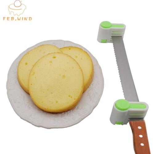 3 pcs/Set DIY Cake Cutter Bread Knife with Guide Adjustable Cutting Fixator 5 Layers Knife Cake Leveler Sicer Toast Cutting 601