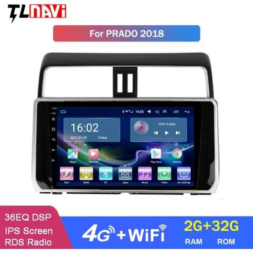 4G LTE 2G RAM 10.1 Inch IPS Screen Car Audio Radio System Player For Toyota Prado 2018 DVD GPS Navigation