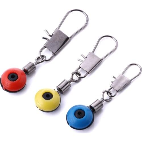 50pcs/lot Space Beans Connector Rolling Swivel Fishing Float Accessories Tackle Sea Fishing Tools Equipment Plastic Metal