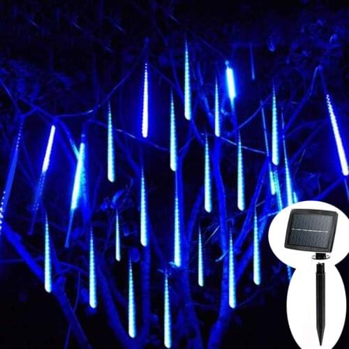 30cm Solar LED Meteor Shower Rain Lights Holiday String Lights Waterproof Garden Light 8 Tubes Christmas Wedding Decoration