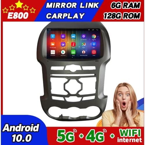 6GB Ram 128GB Rom Car Radio For Ford Ranger F250 2015 GPS NAVIGATION Android 10 Multimedia Player Autoradio Bluetooth Stereo