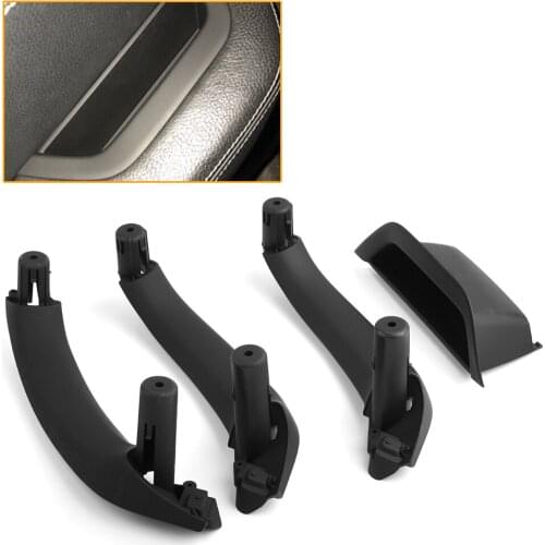 Car Inner Door Panel Handle Interior Door Pull Trim Bowl For BMW X3 X4 F25 F26 2011 2012 2013 2014 2015 2016 2017 Black 4PCS/SET